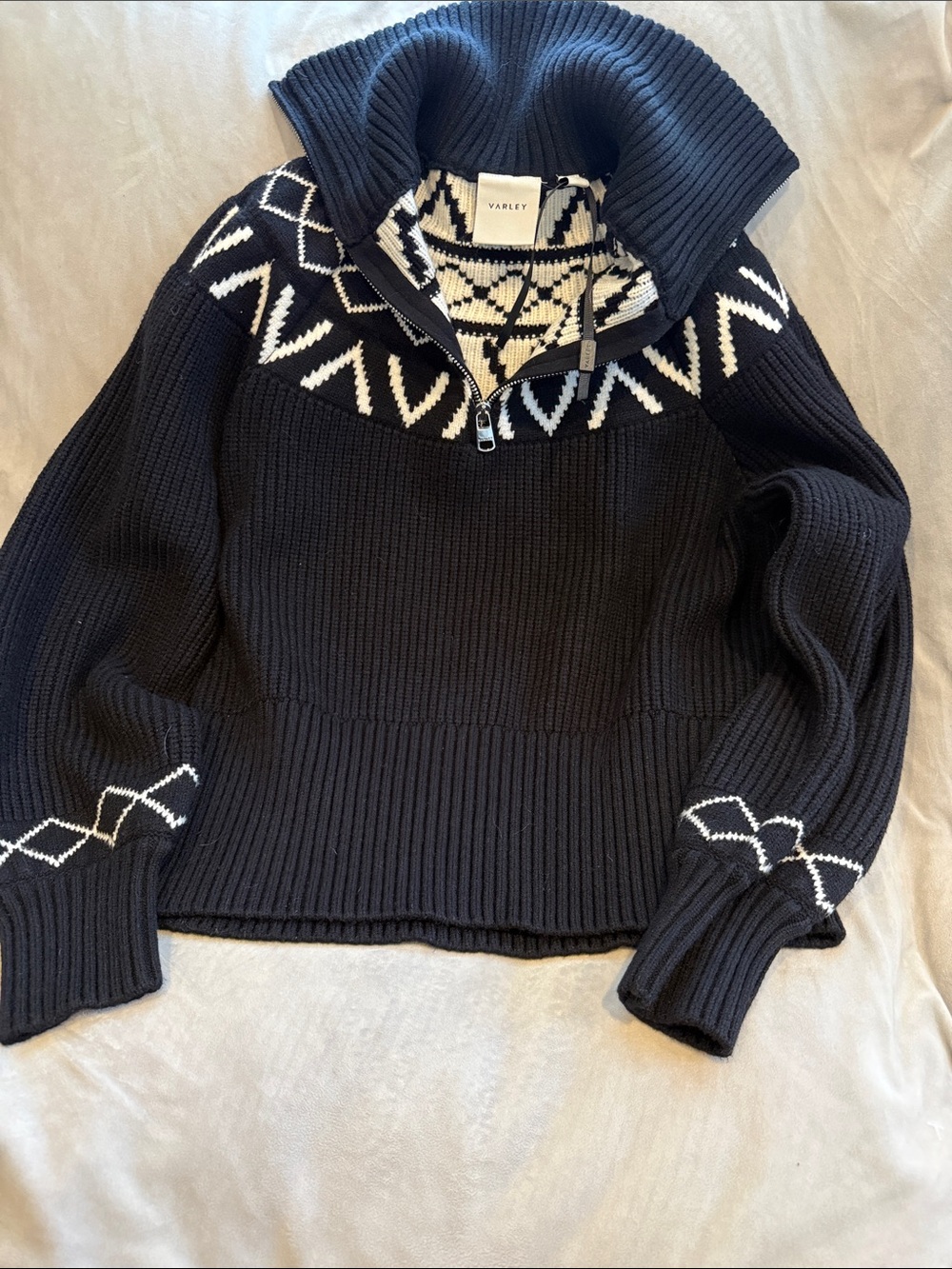 Varley Sigrid Fair Isle Half Zip Sweater - Picture 2 of 6